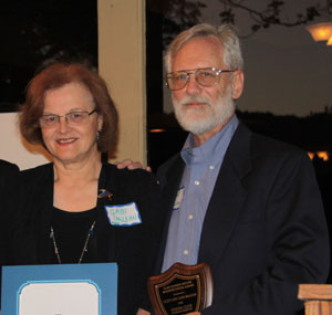 Gabi and Cliff receiving the Elna Bakker aware